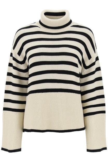 Toteme striped wool cotton turtleneck