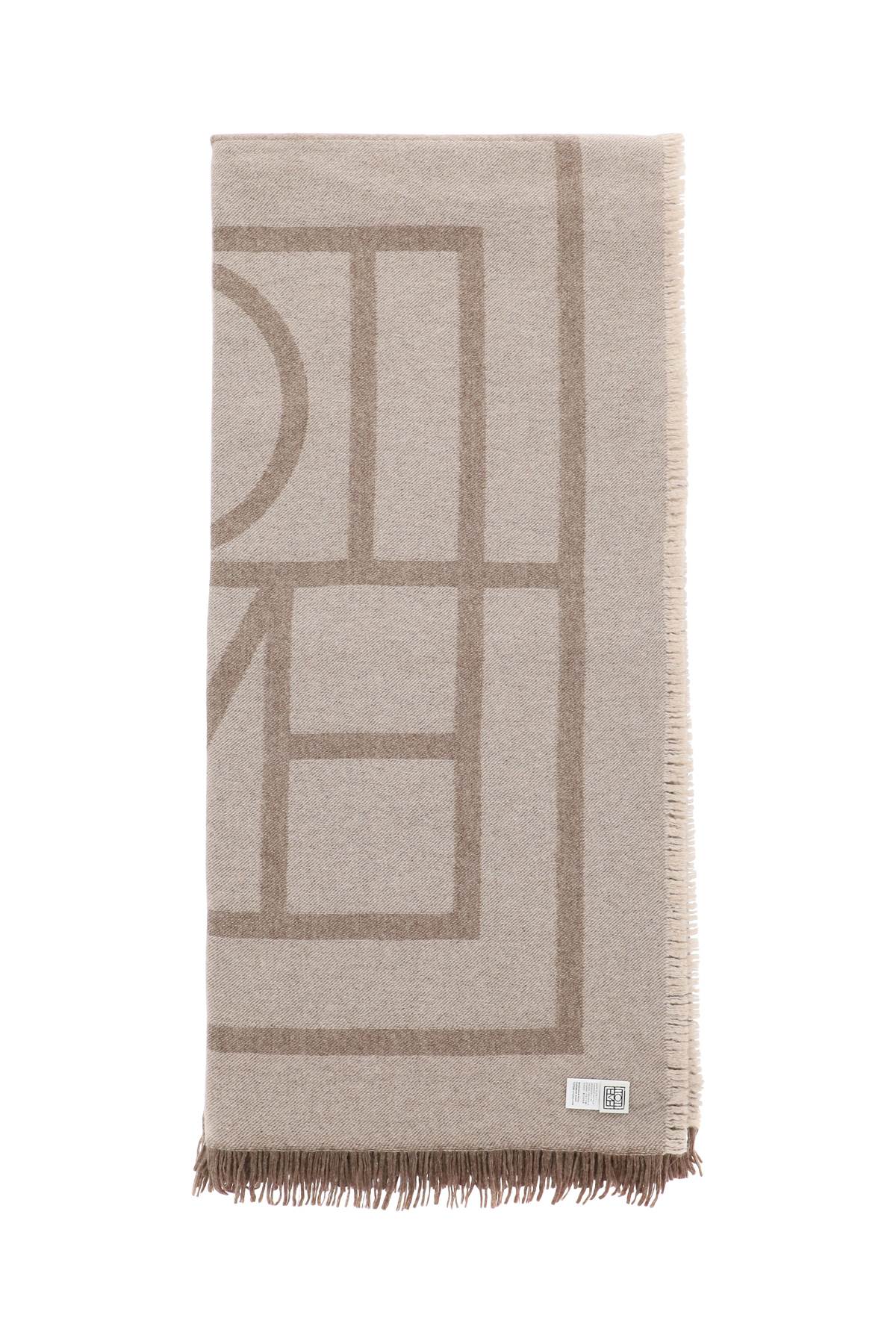 Toteme cashmere blend monogram scarf