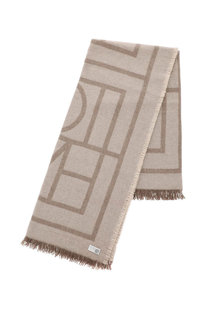 Toteme cashmere blend monogram scarf