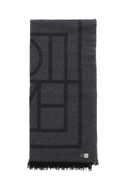 Toteme cashmere blend monogram scarf