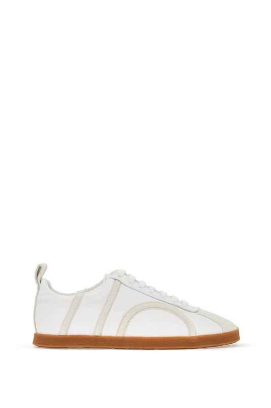 Toteme leather sneakers with suede monogram