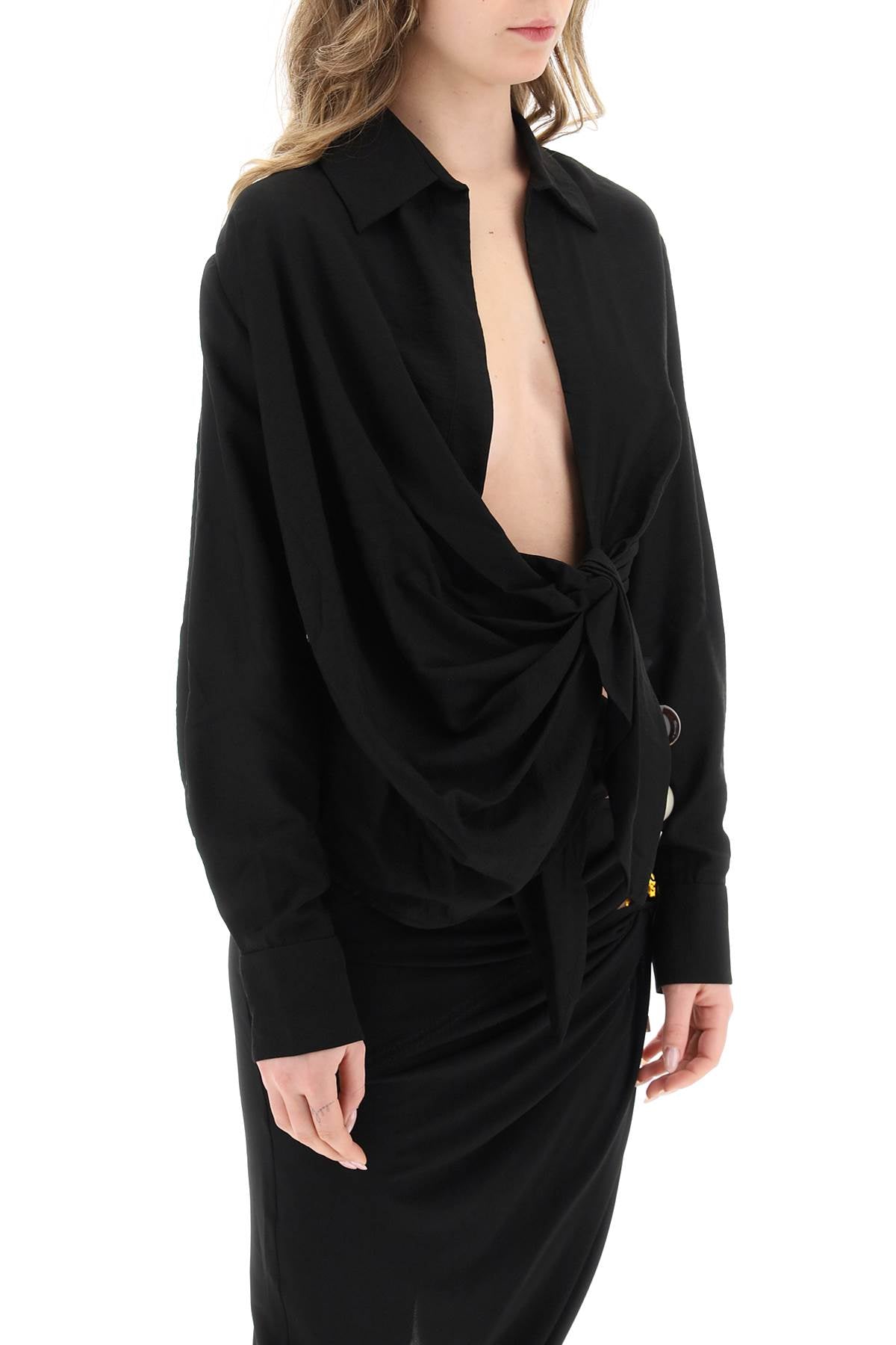 Jacquemus bahia tied-sash blouse