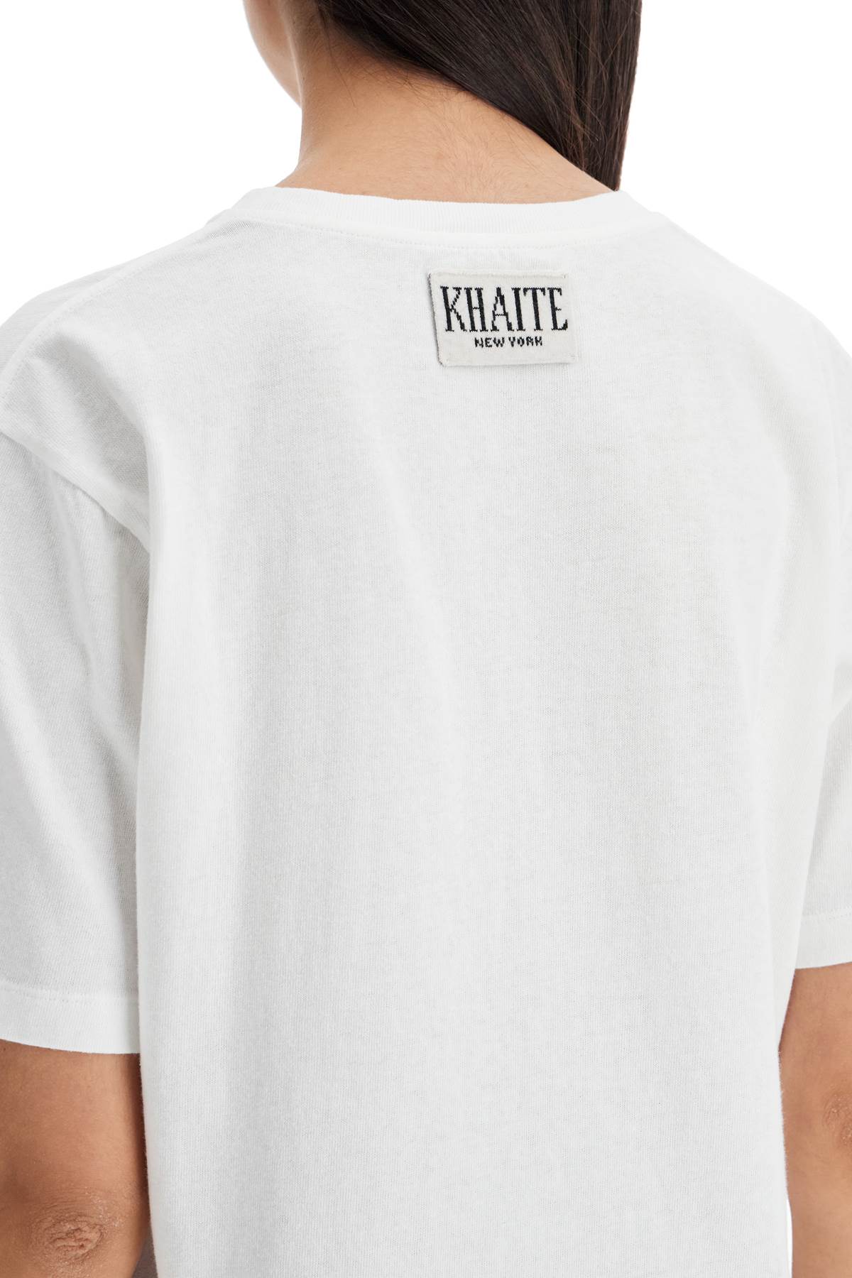 Khaite mae t-shirt with logo patch