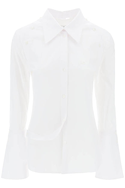 Courreges modular cotton poplin shirt