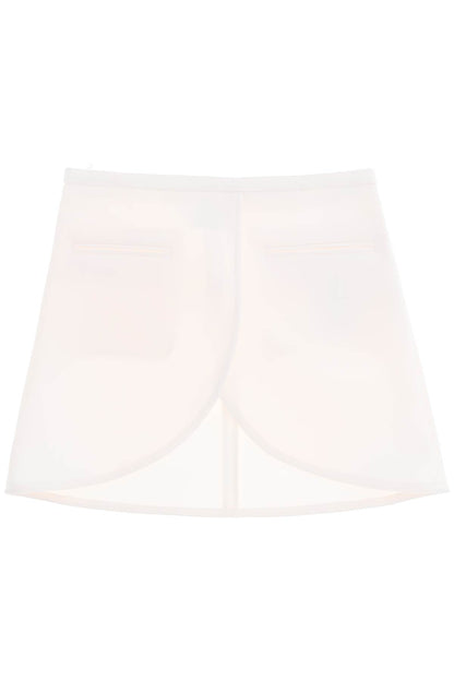 Courreges ellipse twill mini skirt in