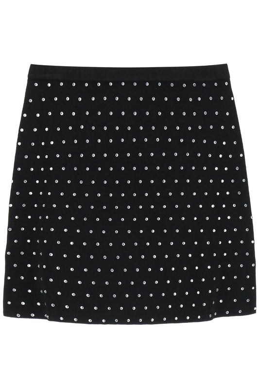 Giuseppe Di Morabito rhinestone knitted mini skirt