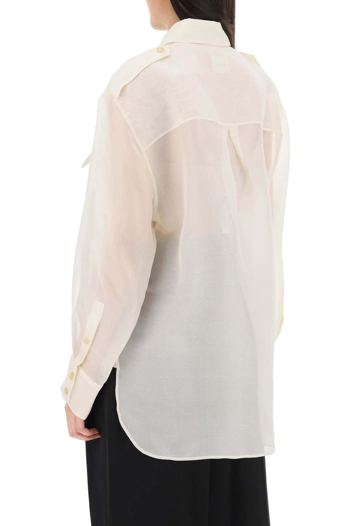 Khaite missa oversized organza shirt