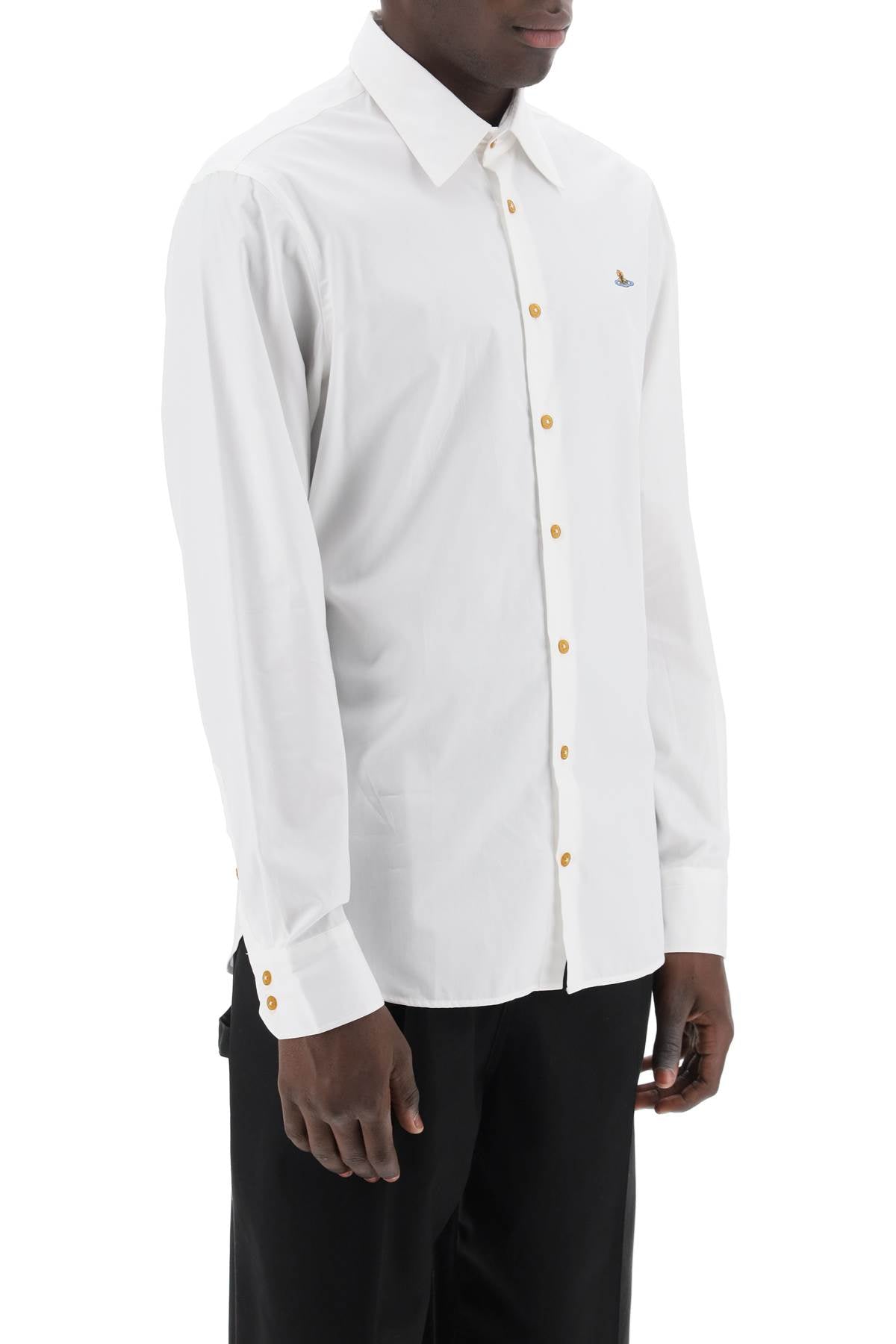 Vivienne Westwood ghost shirt with orb embroidery