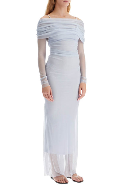 Christopher Esber maxi off-shoulder silk tulle dress