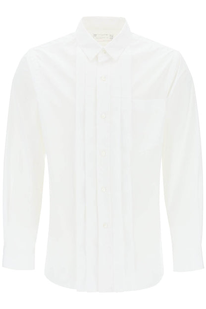 Sacai layered poplin effect shirt with