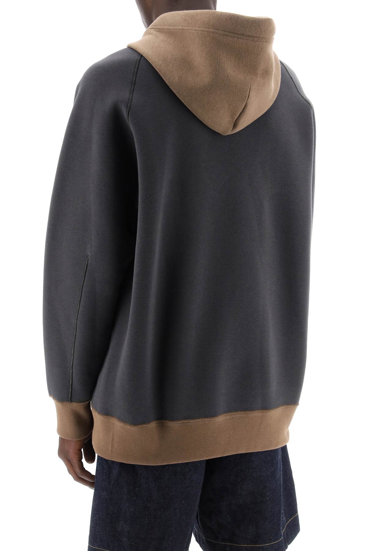 Sacai hooded sweatshirt with reverse