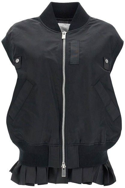 Sacai layered nylon vest for outdoor