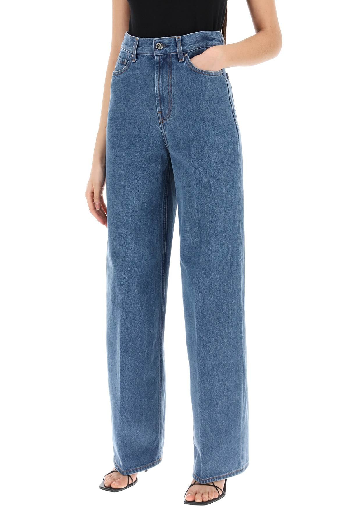 Toteme organic cotton wide leg jeans.