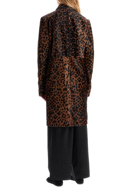 Toteme leopard print car coat in horse