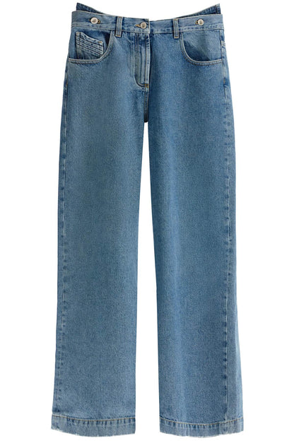 The Attico layered baggy jeans