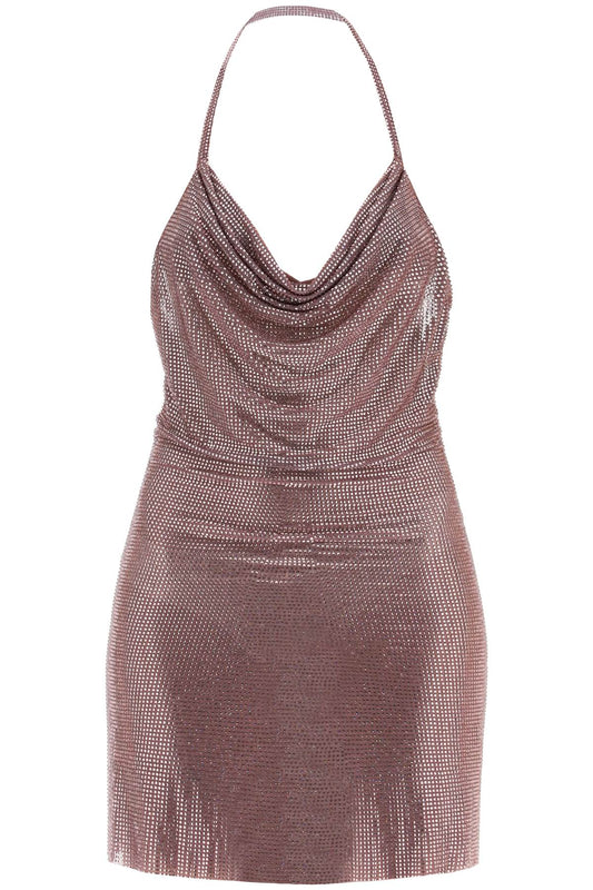 Giuseppe Di Morabito rhinestone mesh mini dress