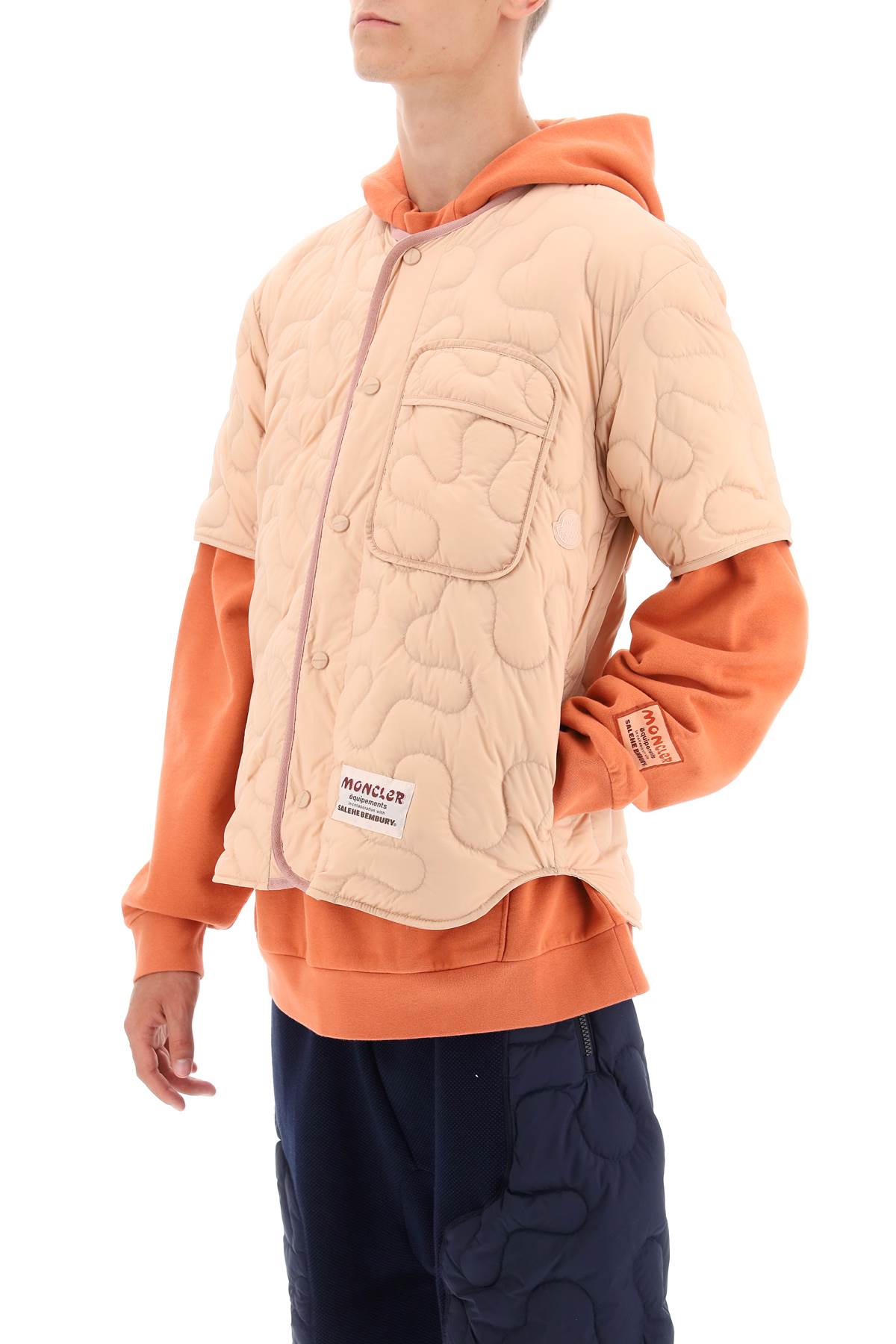 Moncler X Salehe Bembury short-sleeved quilted jacket