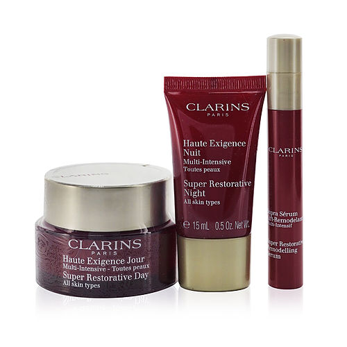 Clarins - Super Restorative Collection: Day Cream 50ml+Night Cream 15ml+ Remodelling Serum 10ml+ Bag  --3pcs+1bag