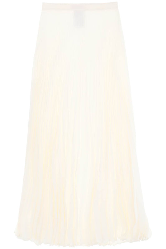 Valentino Garavani silk jacquard toile iconographe pleated skirt