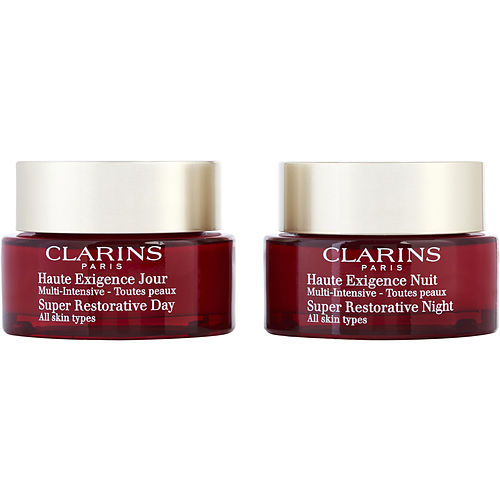 Clarins - Super Restorative Partners Set: Day Cream + Night Cream For All Skin Types --2x50ml/1.7oz -2pcs