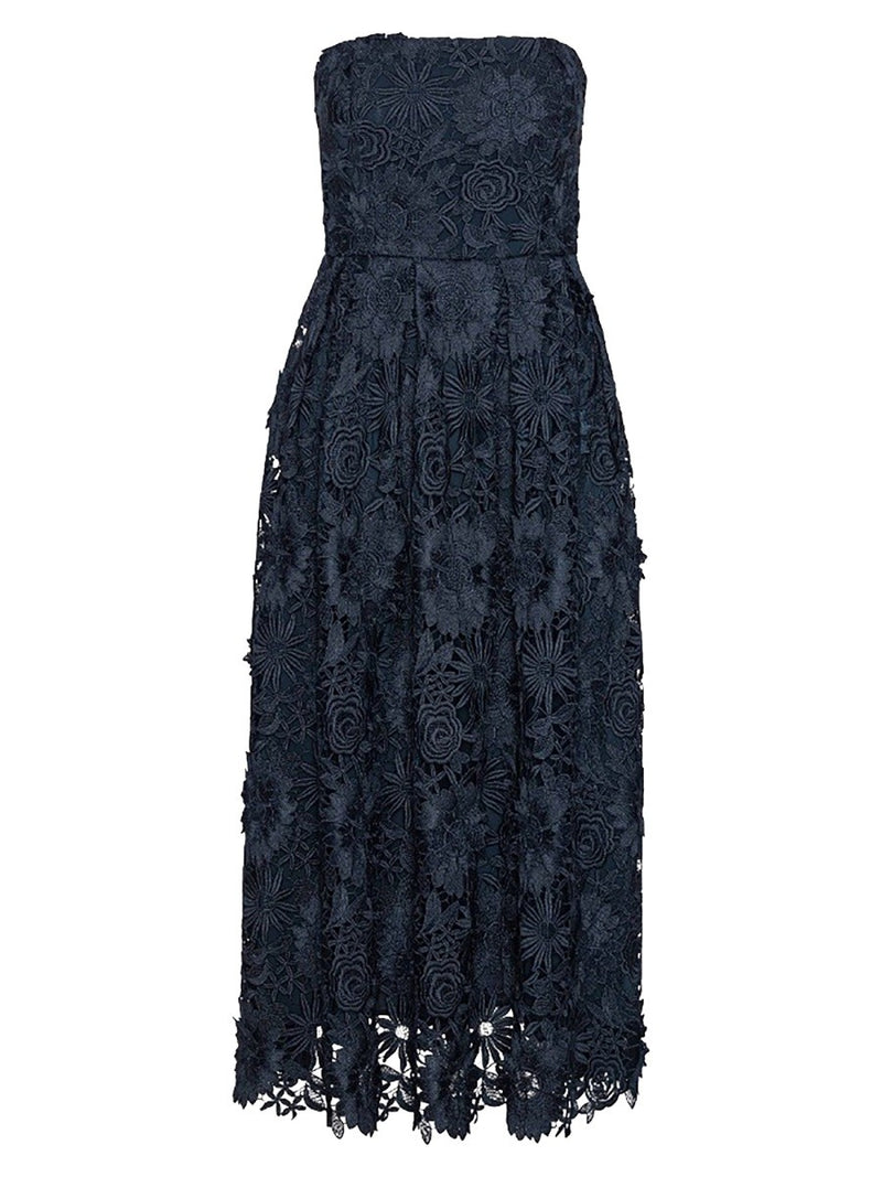 3D LACE MIDI DRESS