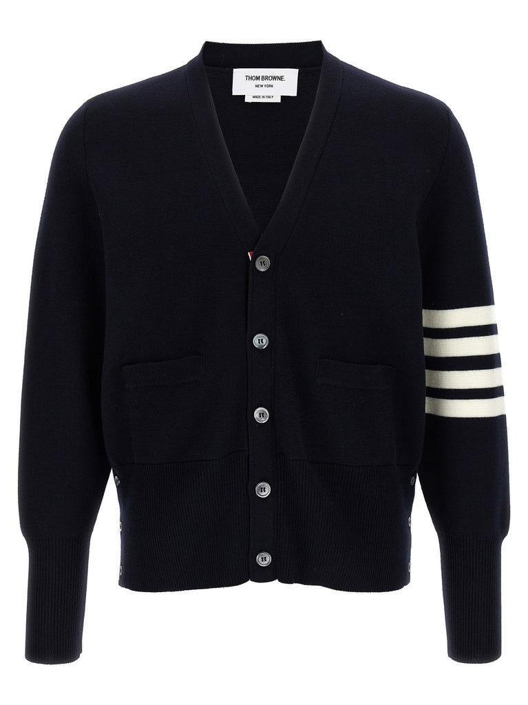 '4-Bar' Wool cardigan