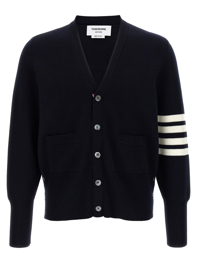 '4-Bar' Wool cardigan