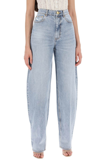 Zimmermann Replace With Double Quotecurved Leg Natural Jeans For   Light Blue