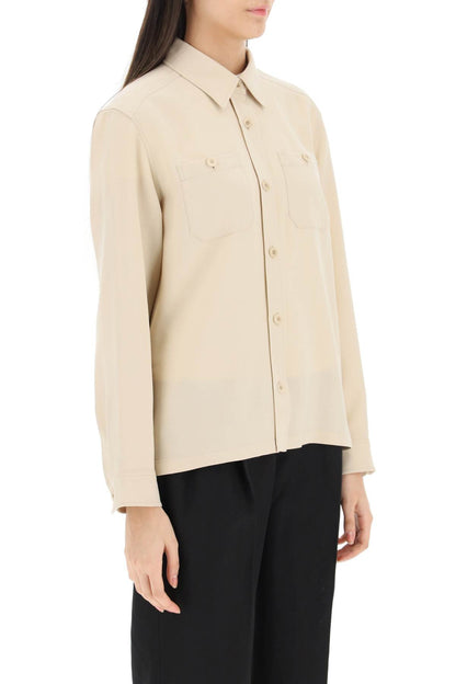 A.P.C. 'Chloe' Wool And Viscose Overshirt   Beige