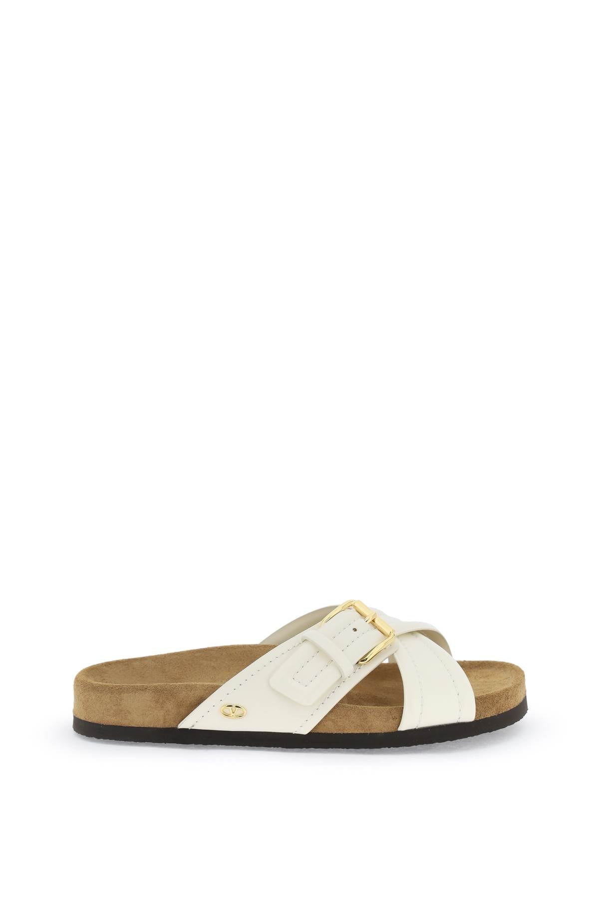 Valentino Garavani smooth leather fussfriend slides for