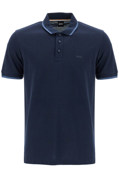 Boss polo shirt with contrasting edges