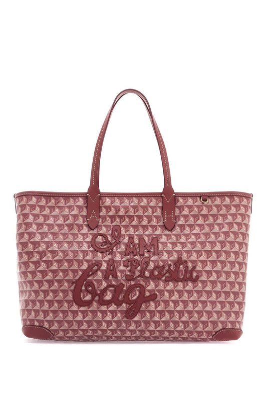 Anya Hindmarch i am a plastic bag zipped motif tote bag