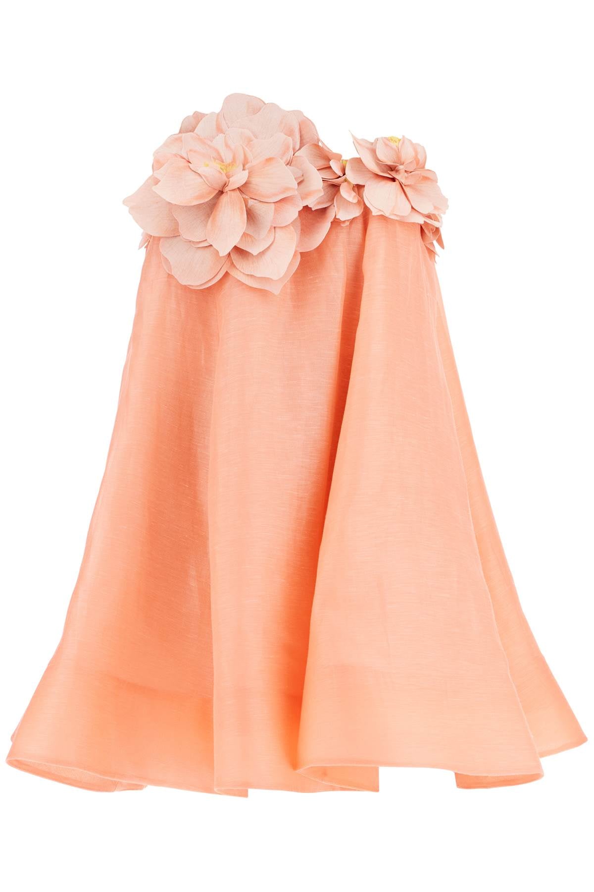 Zimmermann             "mini Organza Dress With Petal   Pink