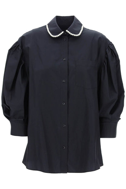 Simone Rocha puff sleeve shirt with embellishment