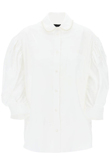 Simone Rocha puff sleeve shirt with embellishment