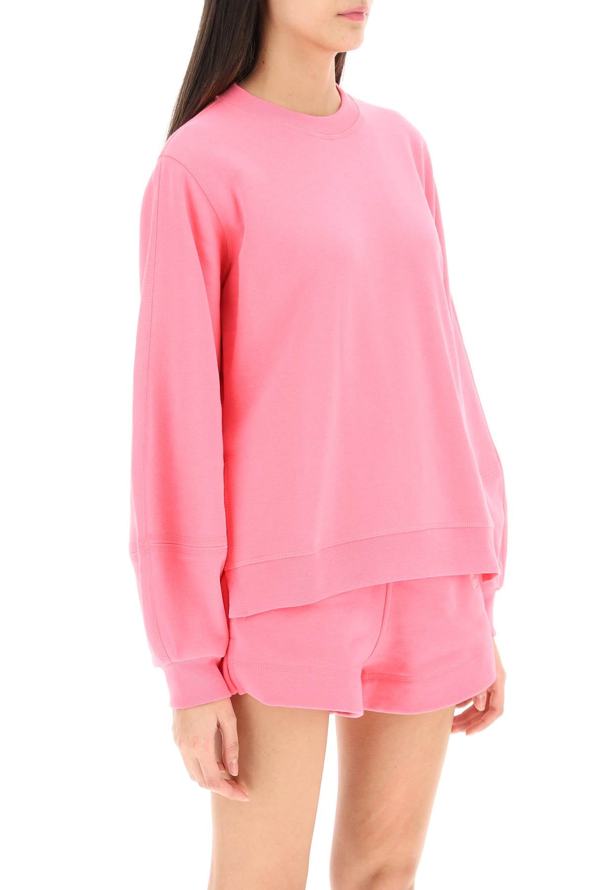 Ganni 'Software Isoli' Puff Sleeves Sweatshirt   Pink