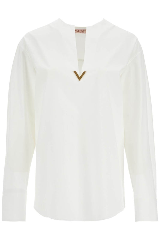 Valentino Garavani boxy poplin blouse in