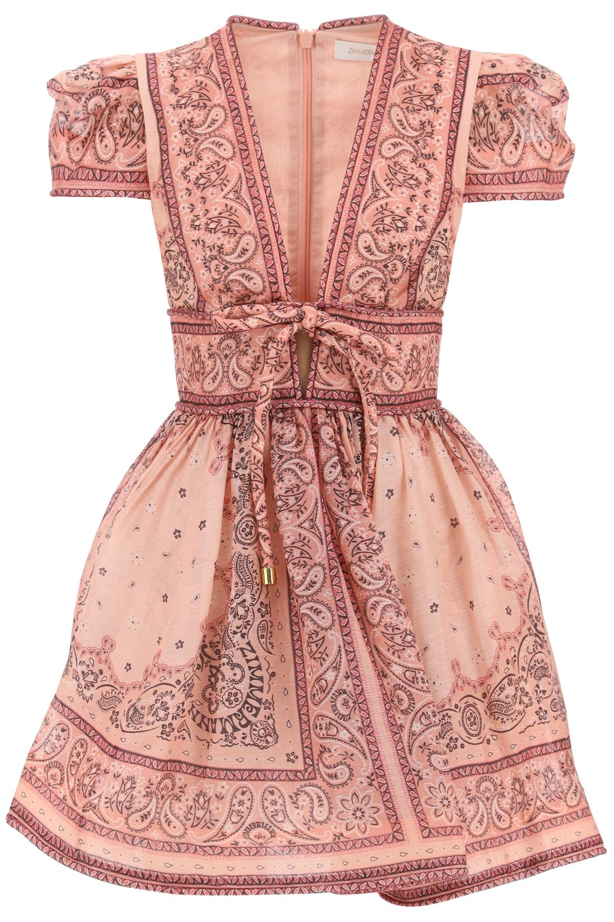 Zimmermann Matchmaker Mini Dress With Bandana Motif   Pink