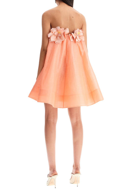 Zimmermann             "mini Organza Dress With Petal   Pink