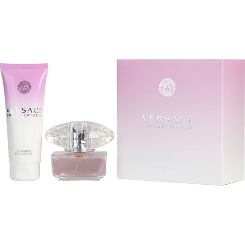 VERSACE BRIGHT CRYSTAL - EDT SPRAY 1.7 OZ & BODY LOTION 3.4 OZ (TRAVEL OFFER)