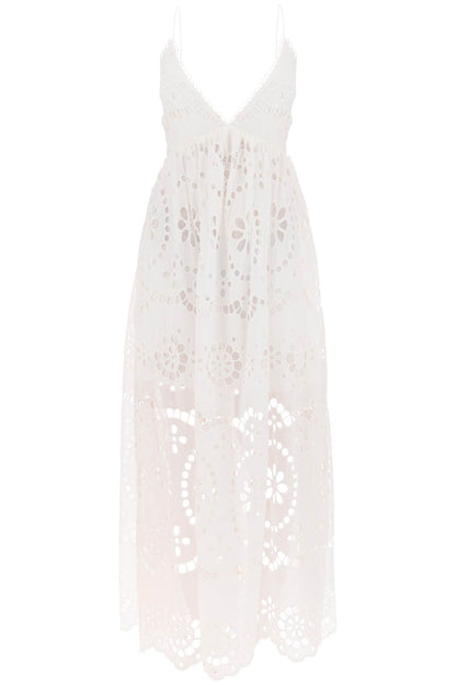 Zimmermann Lexi Maxi Dress In Broderie Anglaise   White