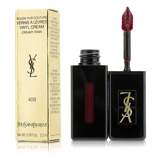 YVES SAINT LAURENT - Rouge Pur Couture Vernis A Levres Vinyl Cream Creamy Stain - # 409 Burgundy Vibes  --5.5ml/0.18oz