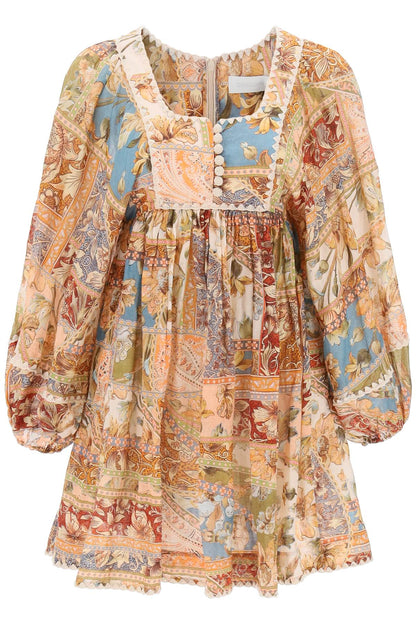 Zimmermann Chintz Billow Mini Dress   Multicolor