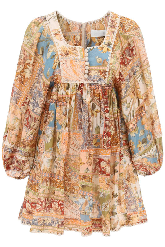 Zimmermann Chintz Billow Mini Dress   Multicolor