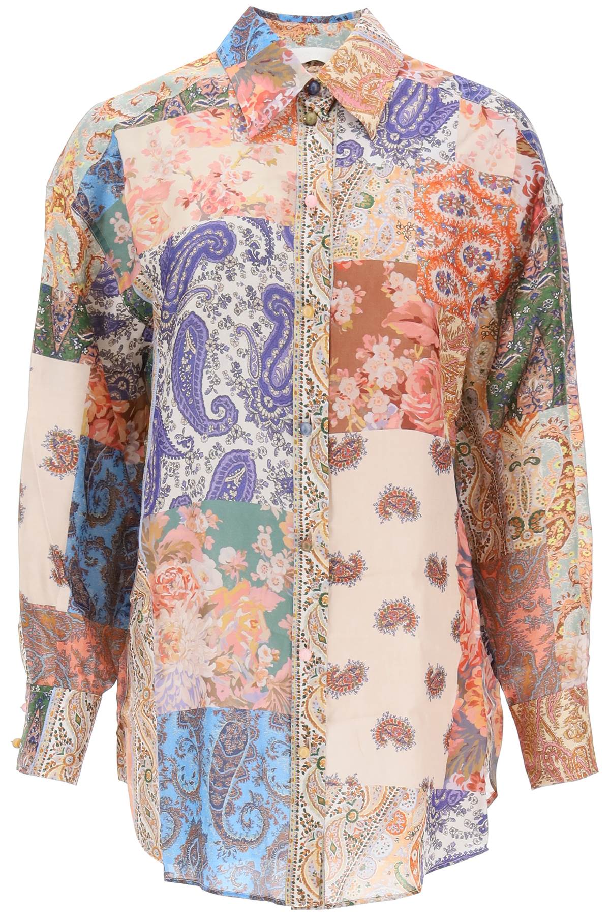 Zimmermann devi manstyle silk shirt