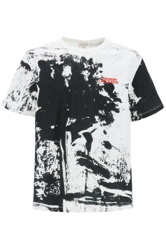 Alexander Mcqueen fold print t-shirt