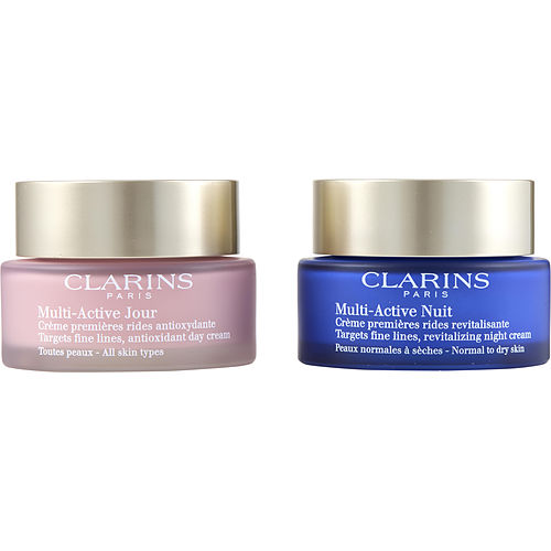 Clarins - Multi-Active Partners Set: Multi-Active Day Cream 50ml/1.6oz + Night Cream 50ml/1.7oz  --2pcs