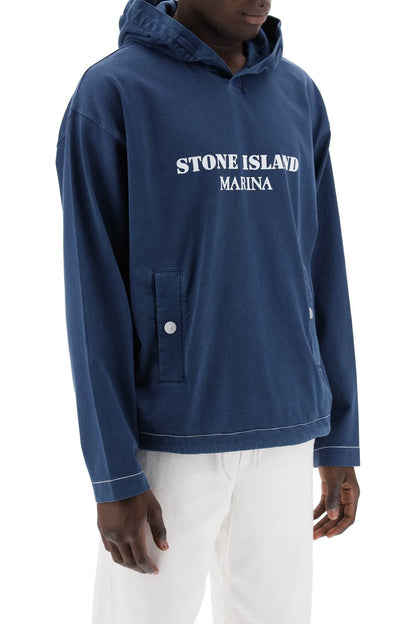 Stone Island marina 'old' treatment hooded