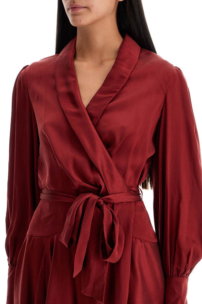 Zimmermann silk wrap mini dress with nine words