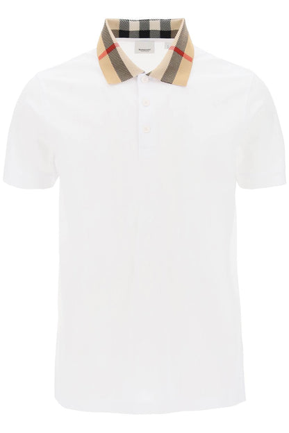 Burberry check collar cody polo shirt